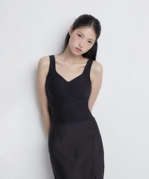 브이넥 젤리 브라탑