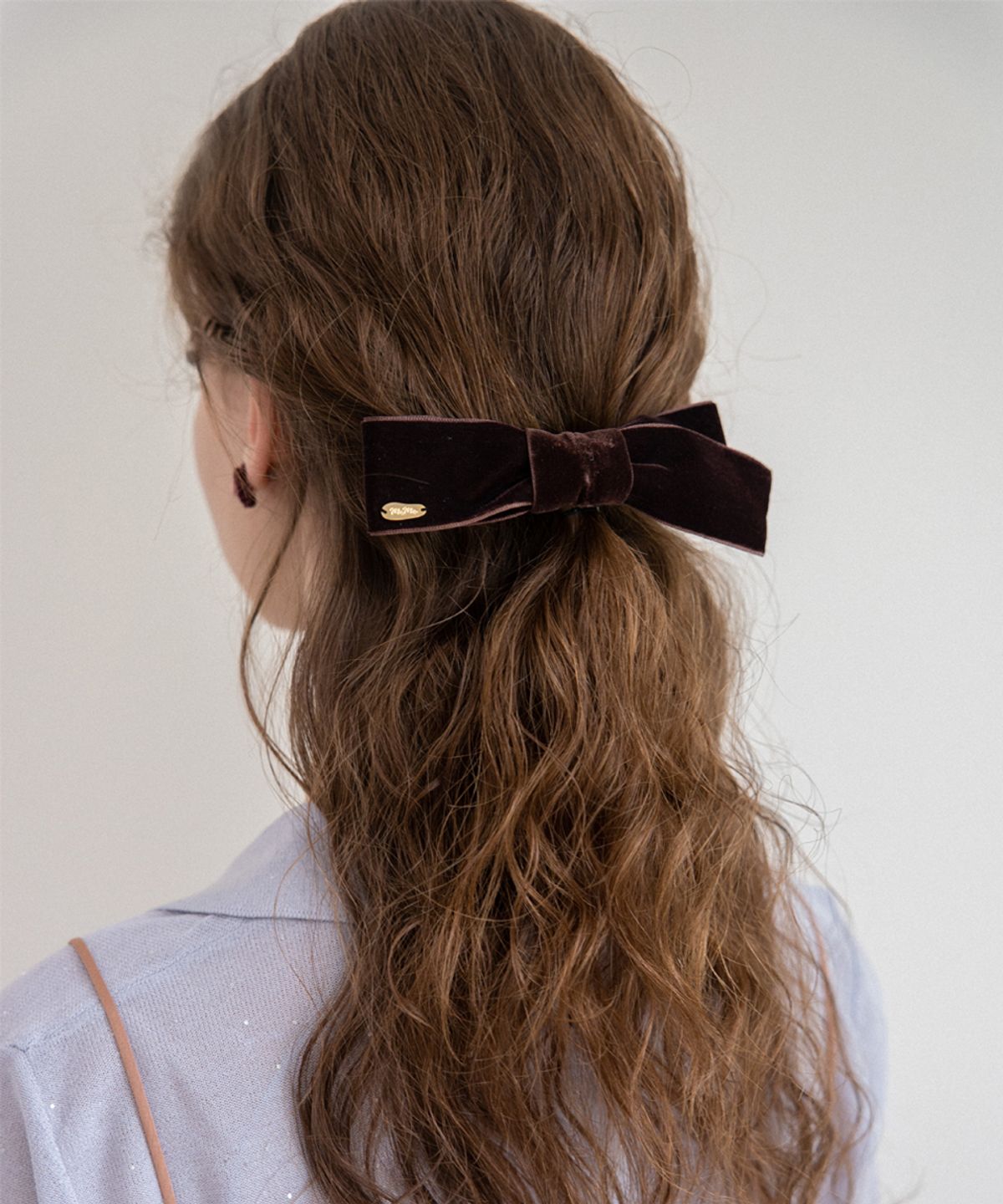 메리모티브(MERRYMOTIVE) Velvet ribbon knot hairpin (2colors)