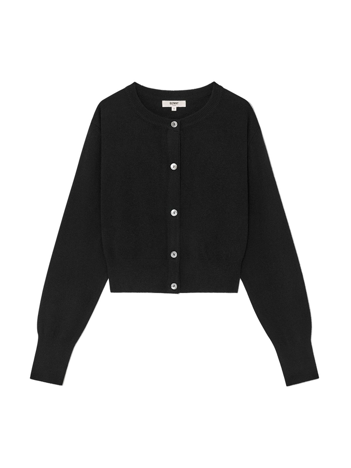 글로니(GLOWNY) G CLASSIC WOOL CARDIGAN (BLACK)