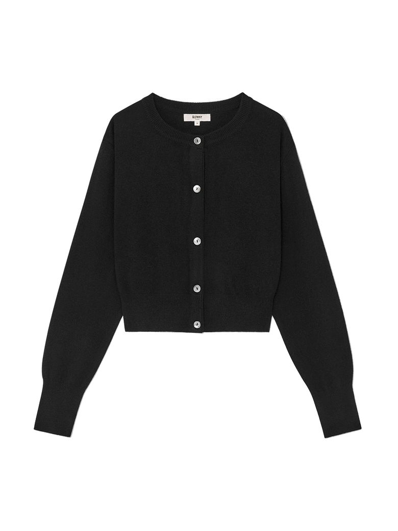 G CLASSIC WOOL CARDIGAN (BLACK)