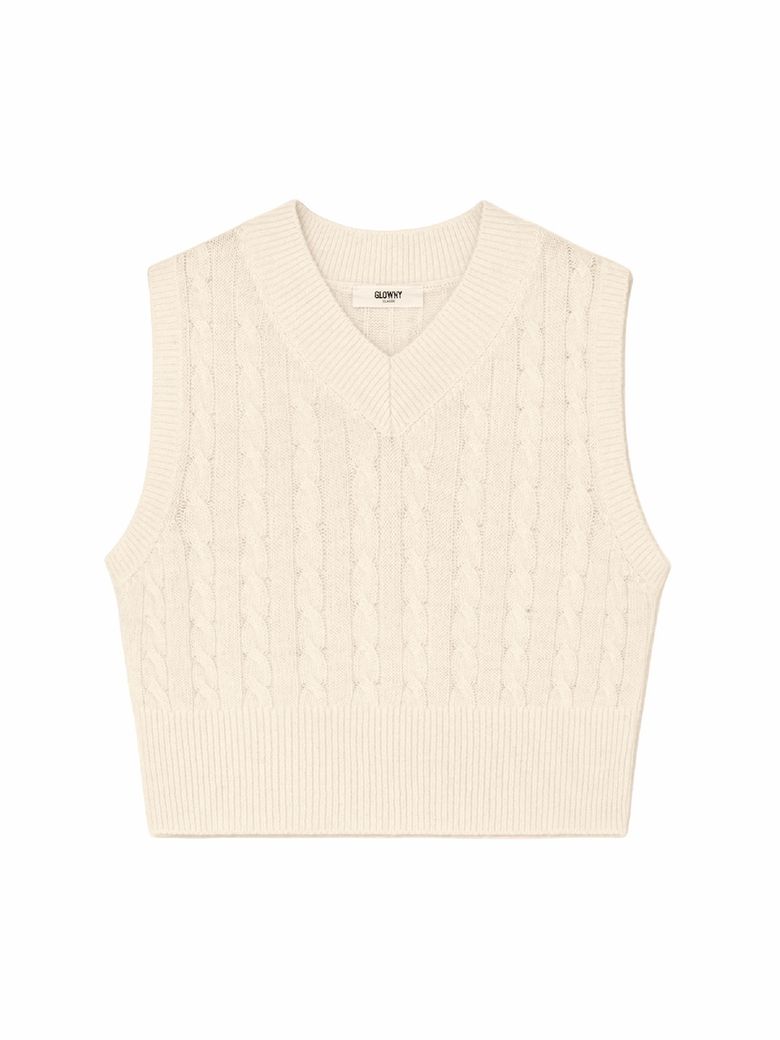 G CLASSIC WOOL MINI VEST (CREAM)