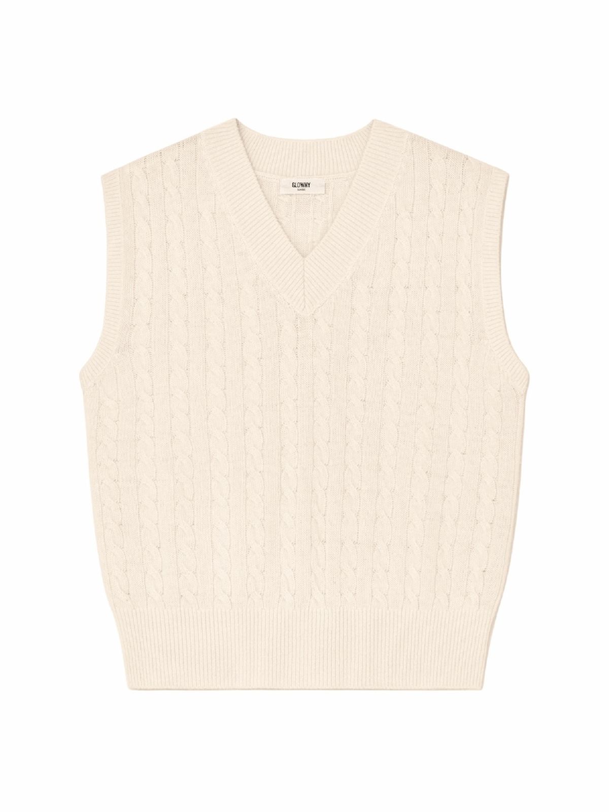 글로니(GLOWNY) G CLASSIC WOOL VEST (CREAM)