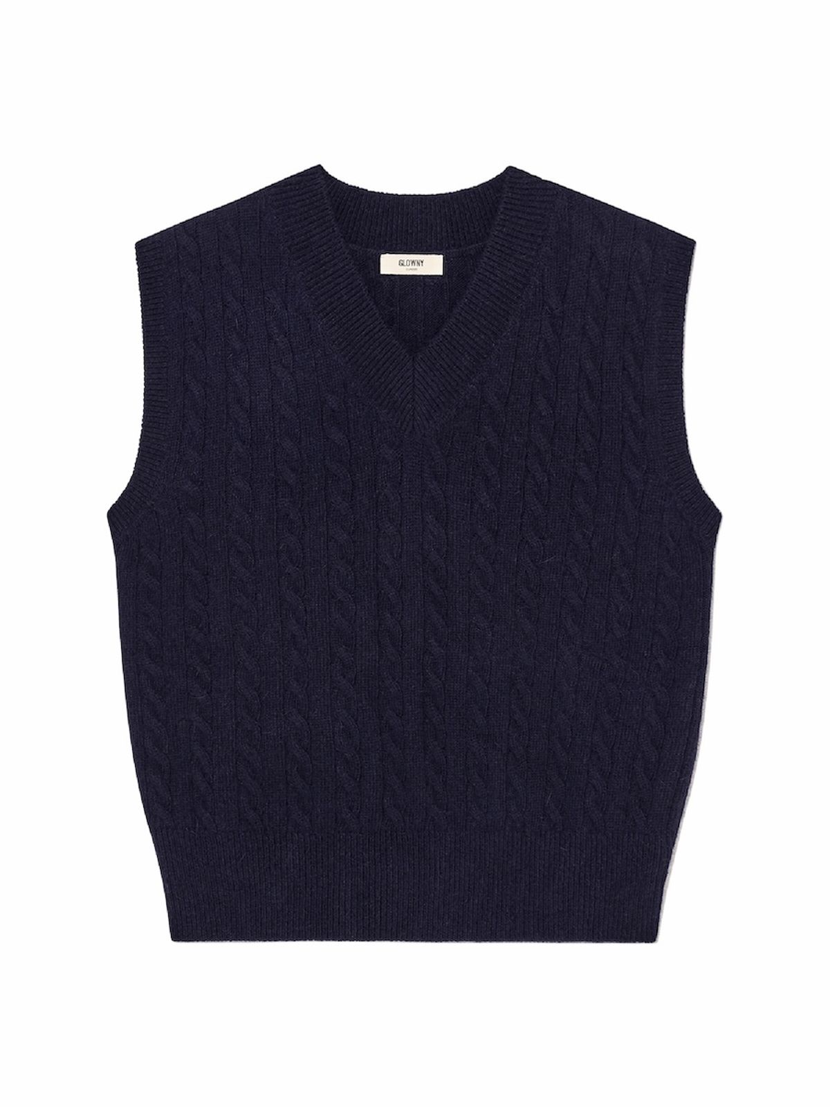 글로니(GLOWNY) G CLASSIC WOOL VEST (NAVY)