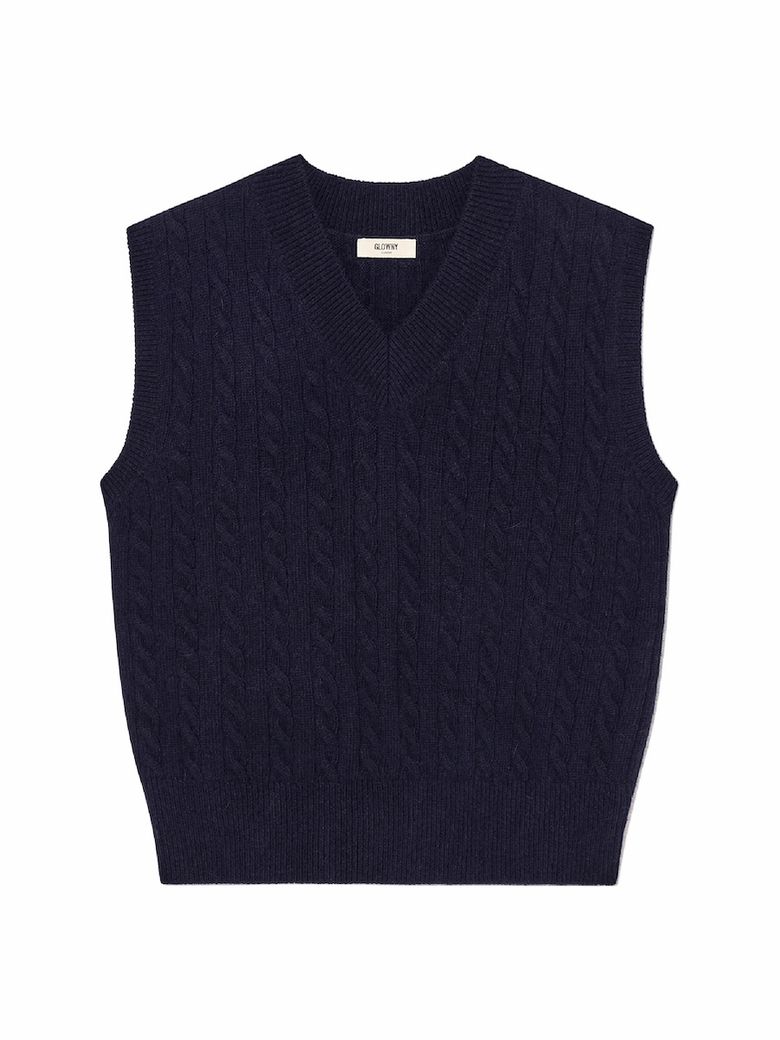G CLASSIC WOOL VEST (NAVY)