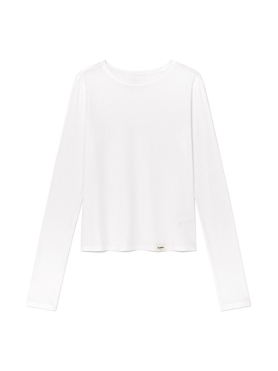 MUSINSA | GLOWNY G MODAL LONG SLEEVE (WHITE)