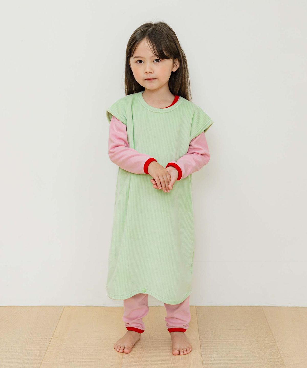 로토토베베(ROTOTOBEBE) 솔트솔리드수면조끼 그린