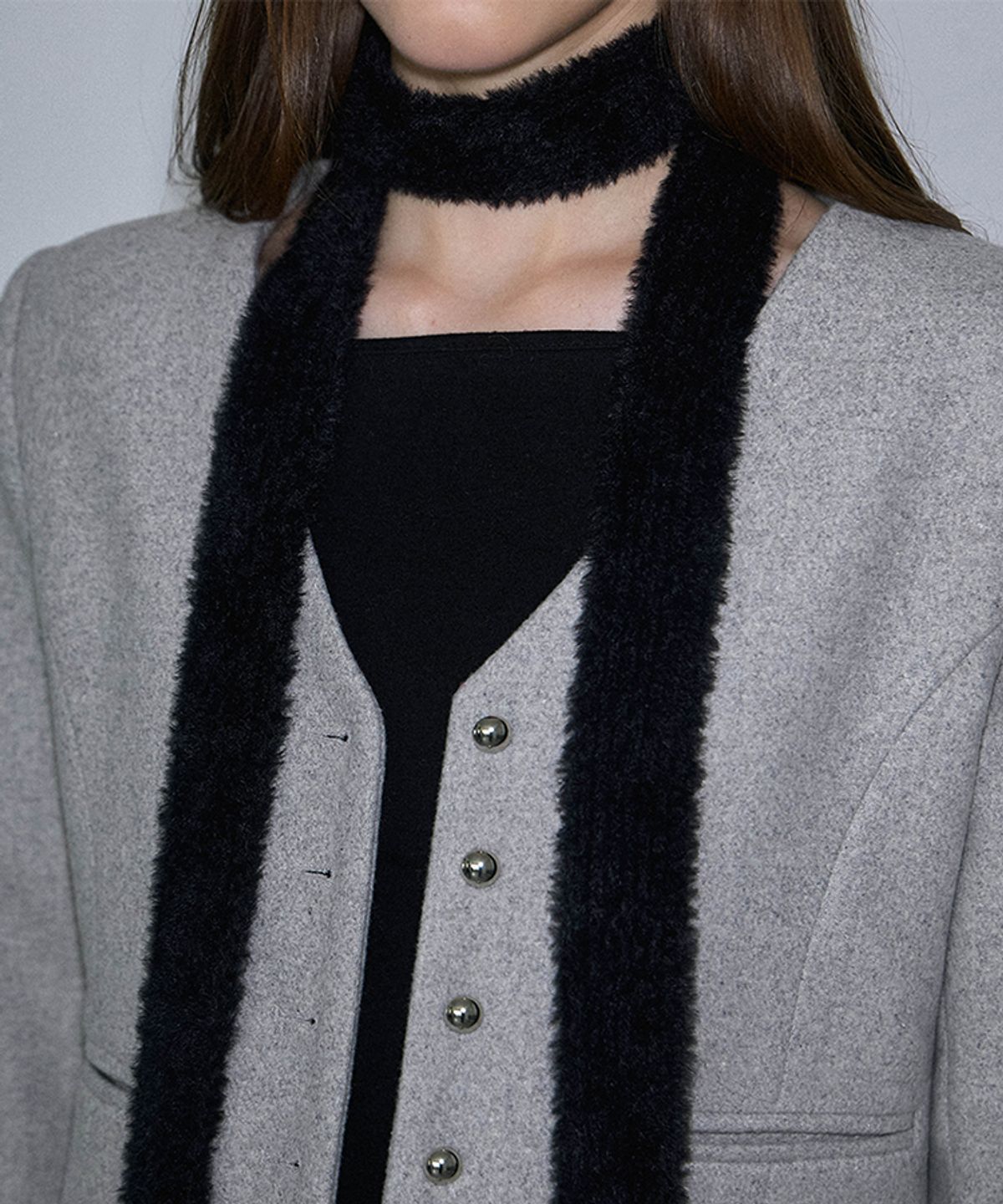 로제프란츠(ROSEFRANTZ) Basic Slim Muffler [Black]
