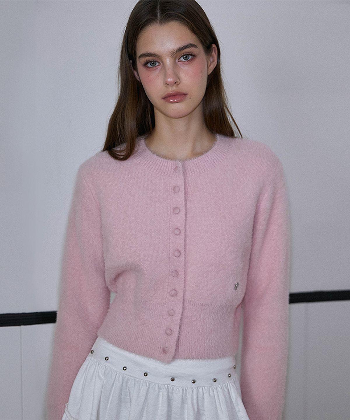 로제프란츠(ROSEFRANTZ) Fur Round Cardigan [Pink]