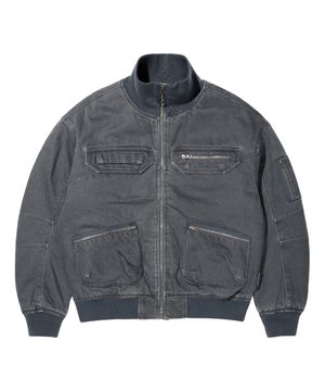 LM WASHED COTTON TANKER JACKET (CHARCOAL)