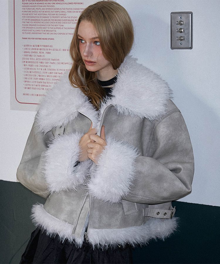 ★Rose Frantz★ Mix Fur Leather Mustang (3色) MUSINSA | ROSÉ FRANTZ Mix Fur Leather Mustang [Beige]