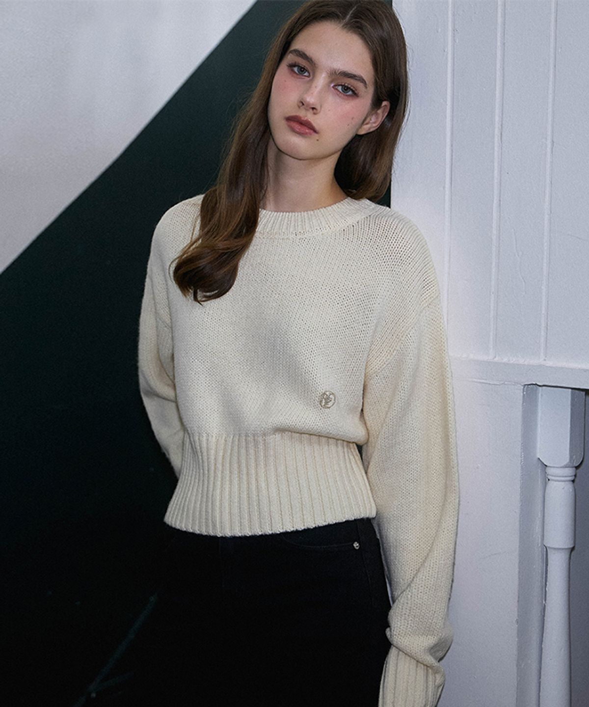 로제프란츠(ROSEFRANTZ) Basic Crop Knit [Cream]