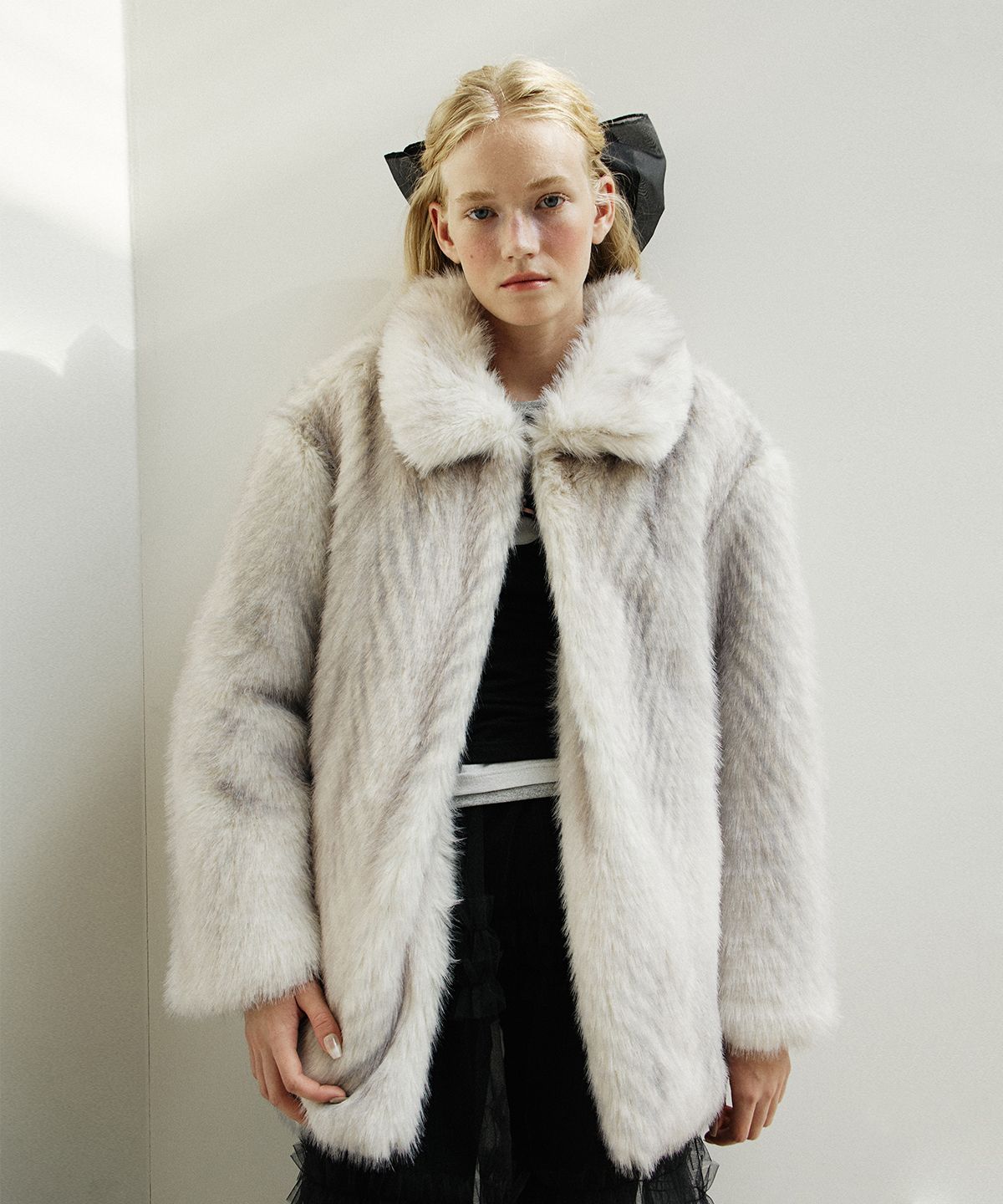 MUSINSA公式 | FOGDAWN Haze Fur Jacket (grey)