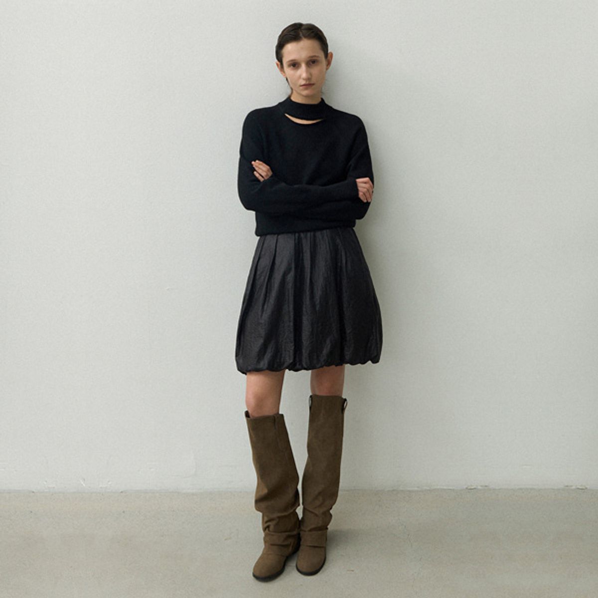 아틀리에 나인(ATELIER NAIN) PADDED VOLUME MINI SKIRT(SK-4967)