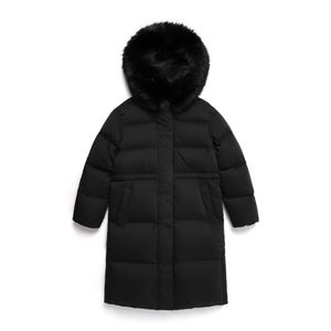 N244WDW171 여성 에그레타 롱기장 구스 다운 점퍼 CARBON BLACK