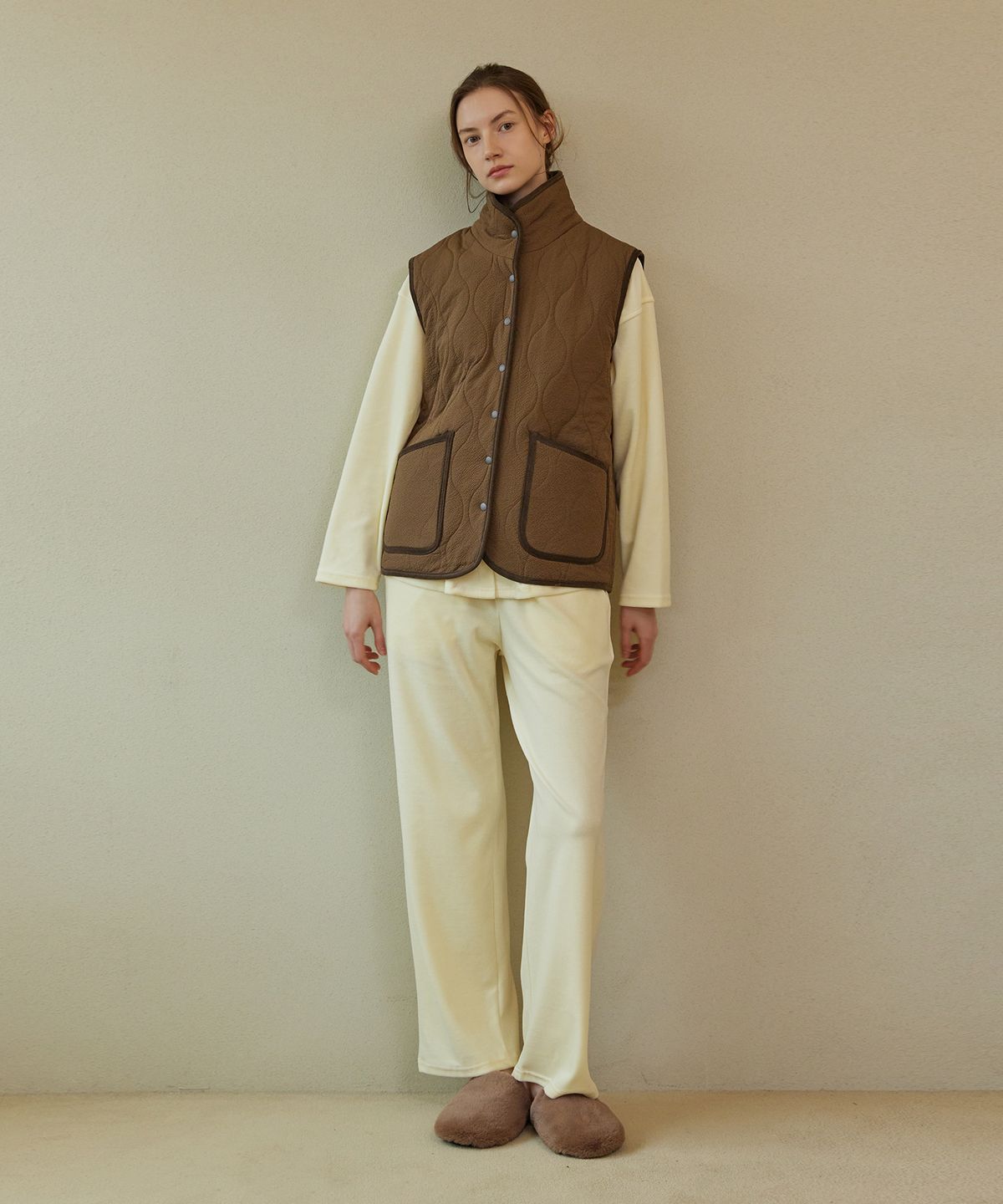 아템포(ATEMPO) QUILTING PADDING VEST_brown (women)
