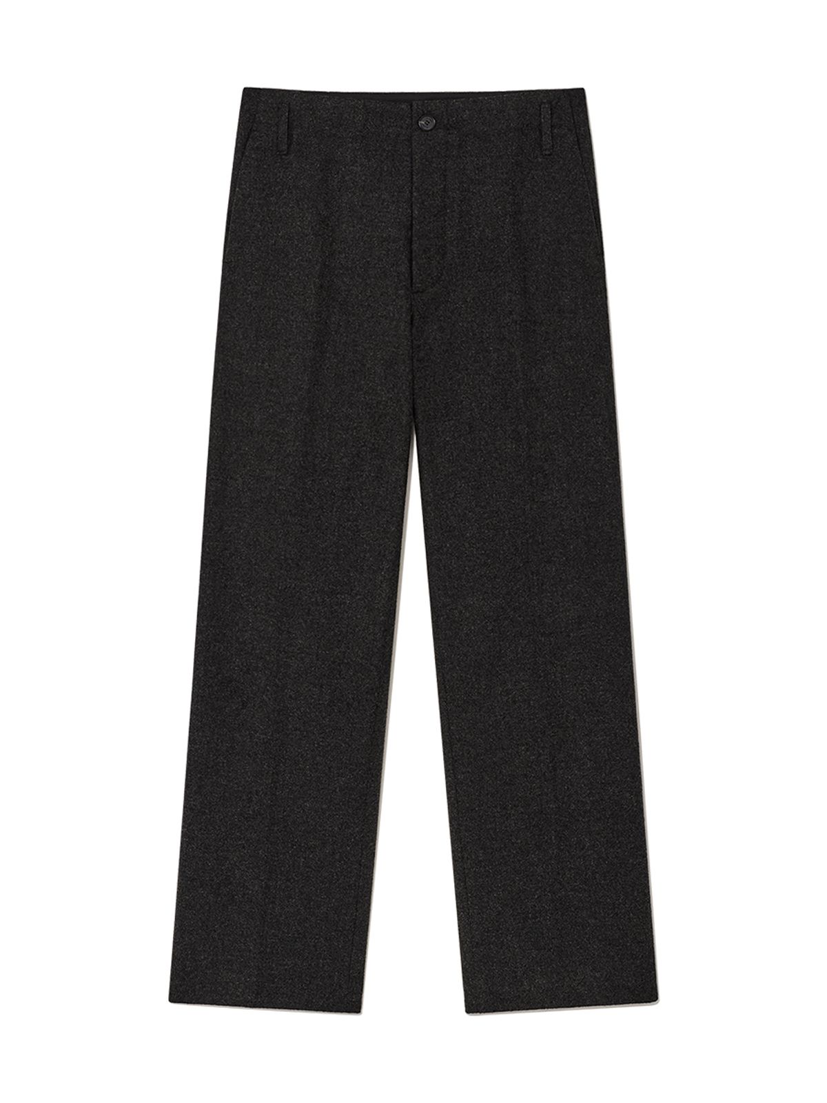 글로니(GLOWNY) G STRAIGHT WOOL PANTS (CHARCOAL)