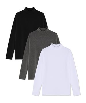 터틀넥 핑거홀 니트 - 3 COLOR