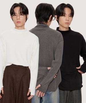 [2PACK] 터틀넥 핑거홀 니트 세트 - 3 COLOR