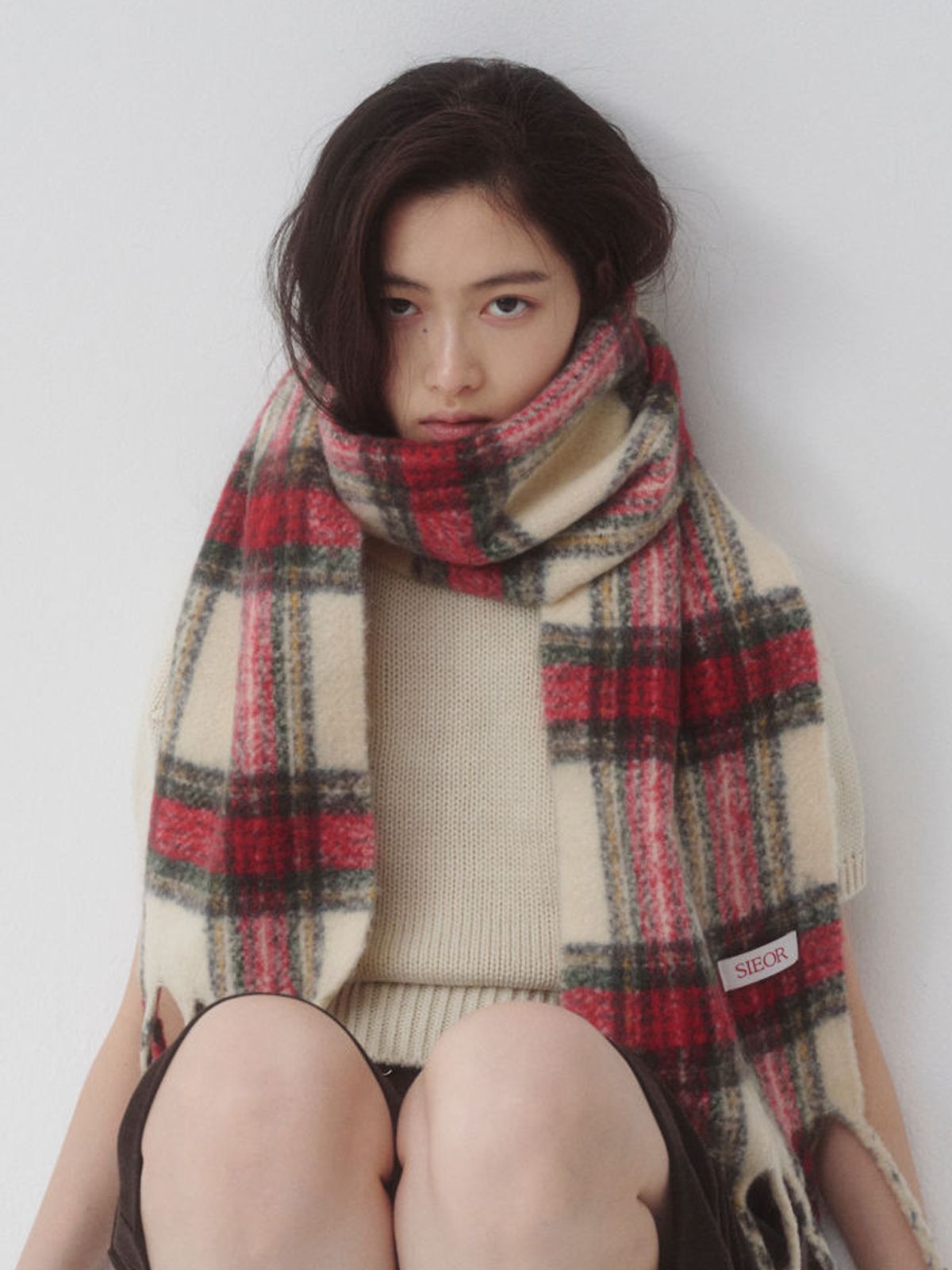 시오르(SIEOR) Dolf check muffler_ivory