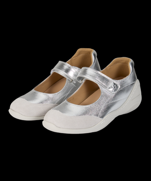 프롬 메리제인 리얼소가죽 키높이 슈즈 실버(3cm/6cm)