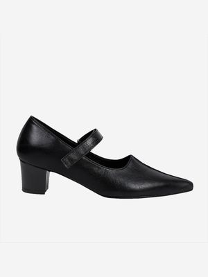 VELCRO POINTED HEEL / MATTE BLACK