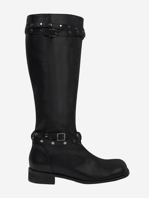 BIKER STUD BOOTS / BLACK