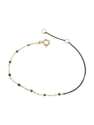 Ruff Dia hand made unbal14k Gold Bracelet Ib326