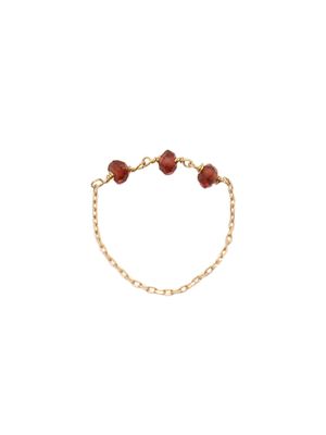 Ruby 14k Gold Chain Ring Ir264