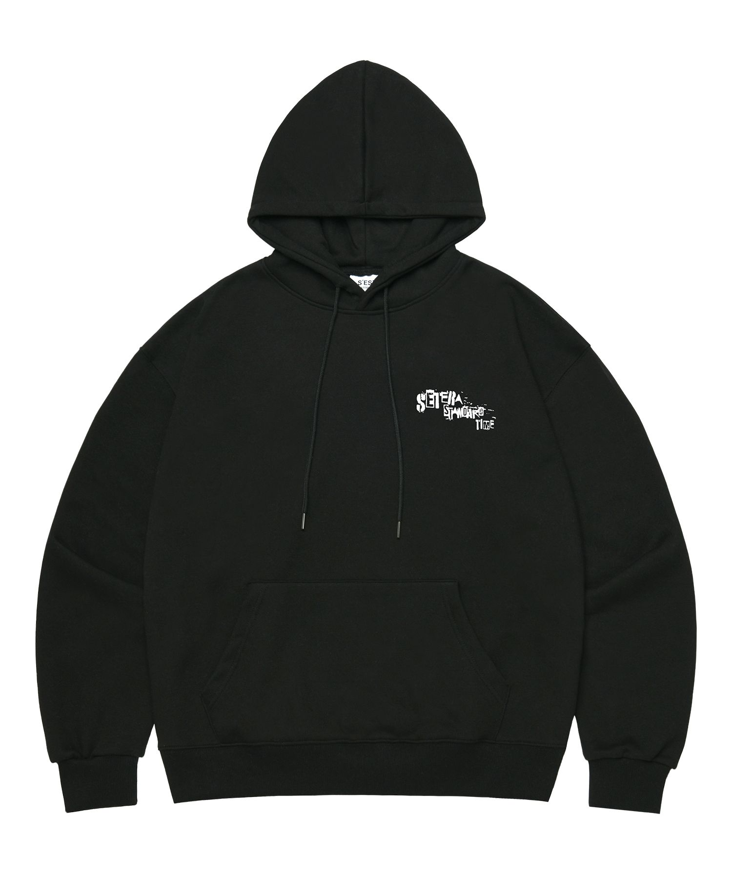 MUSINSA S'EST TEAR HOODED T-SHIRT BLACK