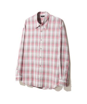 말리 윈도우 체크 셔츠 페일핑크 IESH4F109P4