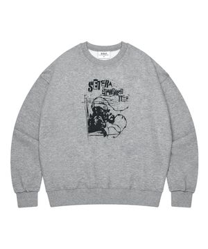 VINE 맨투맨 티셔츠 - 그레이