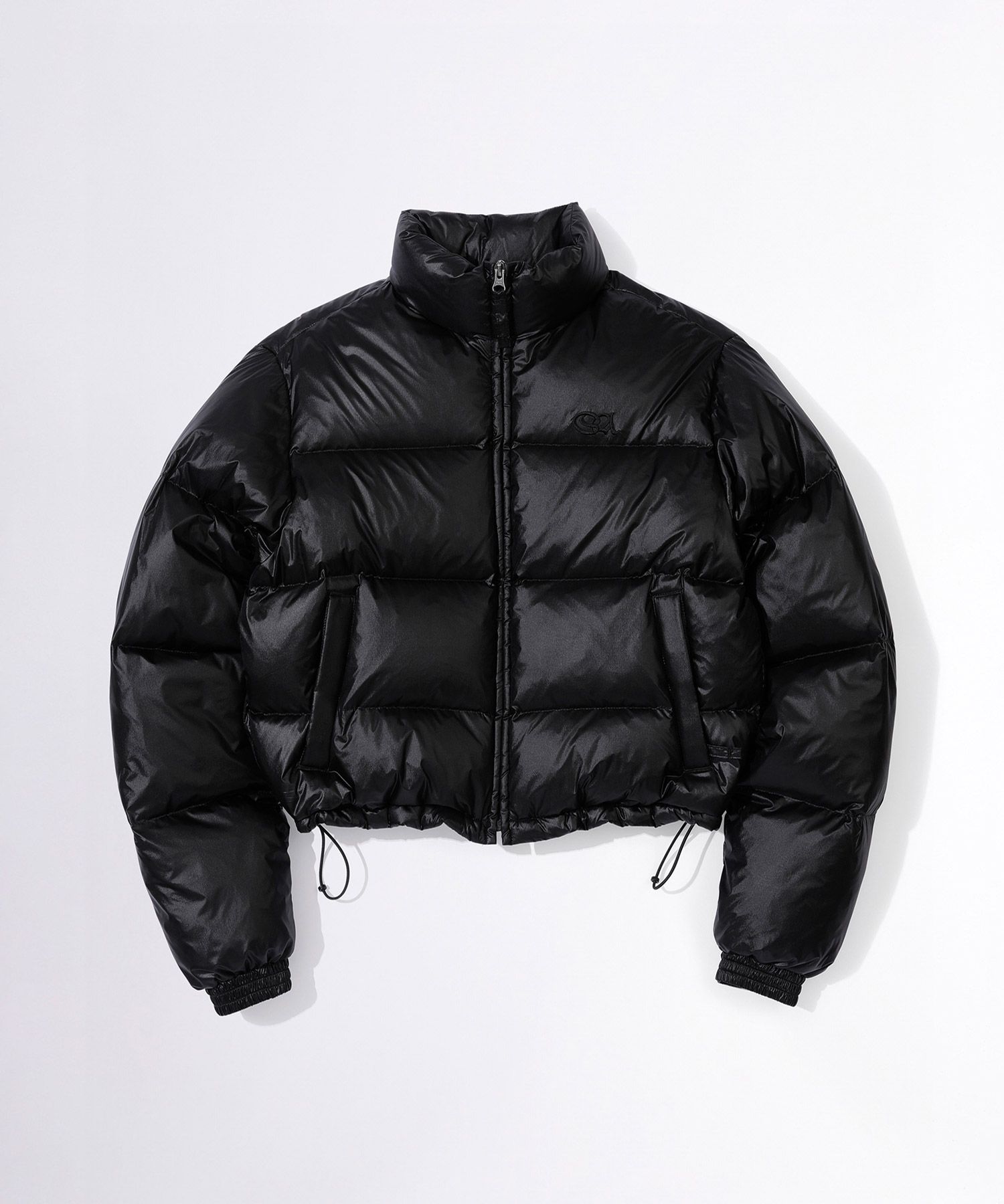 MUSINSA | SCULPTOR 104 Sheer Cropped Puffer Down Green