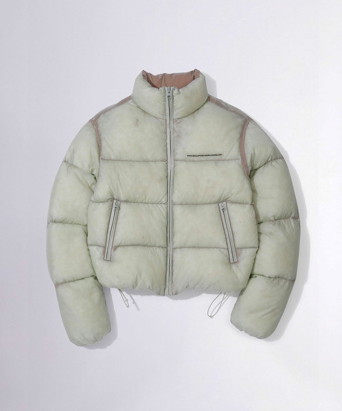 스컬프터(SCULPTOR) 104 Sheer Cropped Puffer Down Green