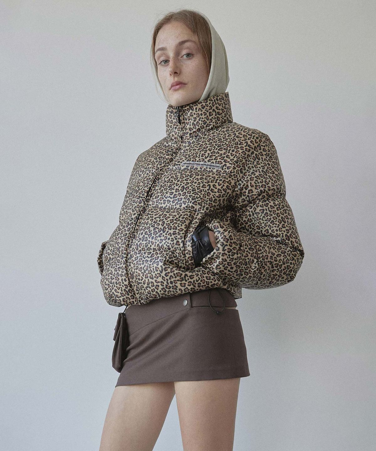 스컬프터(SCULPTOR) 107 Cropped Puffer Down Leopard
