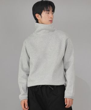 웜업 루즈핏 기모폴라 무지 스웨트셔츠 WLP-839 그레이