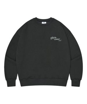 TEAR 맨투맨 티셔츠 - 차콜