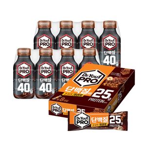 오리온 닥터유 프로드링크 초코 40g 초코 8팩 + 프로단백질바 3넛츠크런치 8p