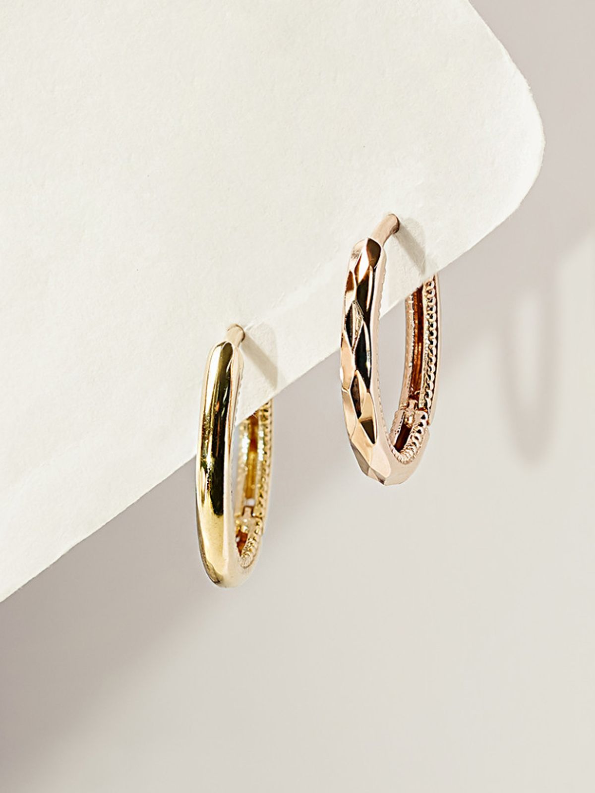 미니멀피어싱(MINIMALPIERCING) 14K 18K 오벌 원터치 링 귀걸이