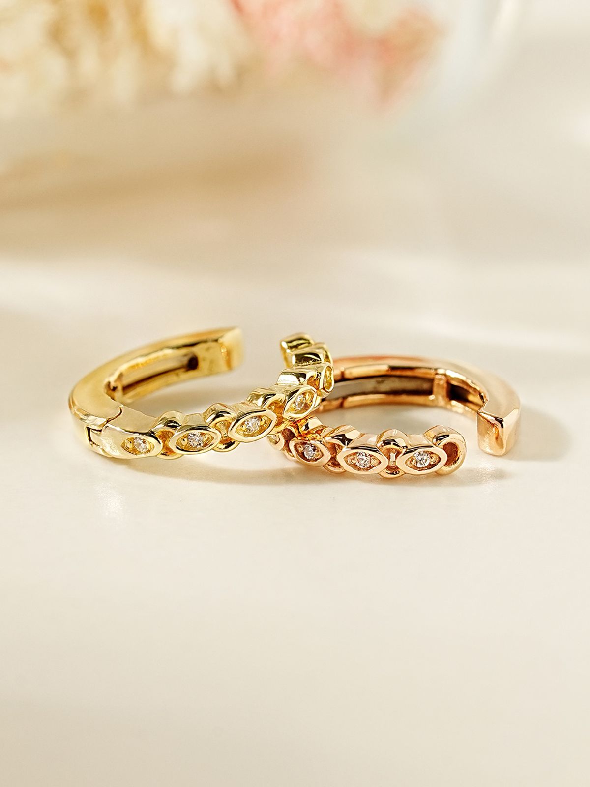 미니멀피어싱(MINIMALPIERCING) 14K 큐빅 트위스트 이어커프 클립형 귀찌