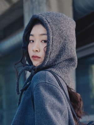 캐멀 울 바라클라바 _차콜