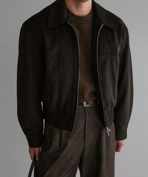 크롭 스웨이드 자켓 [다크브라운]