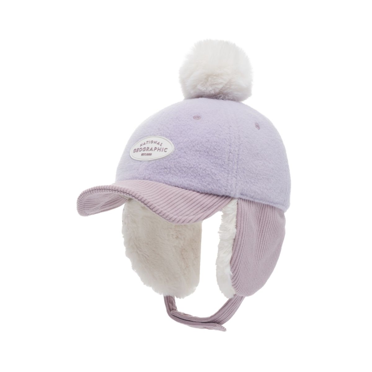 내셔널지오그래픽 키즈(NATIONAL GEOGRAPHIC KIDS) K244KHA100 플리스귀달이캡 LAVENDER