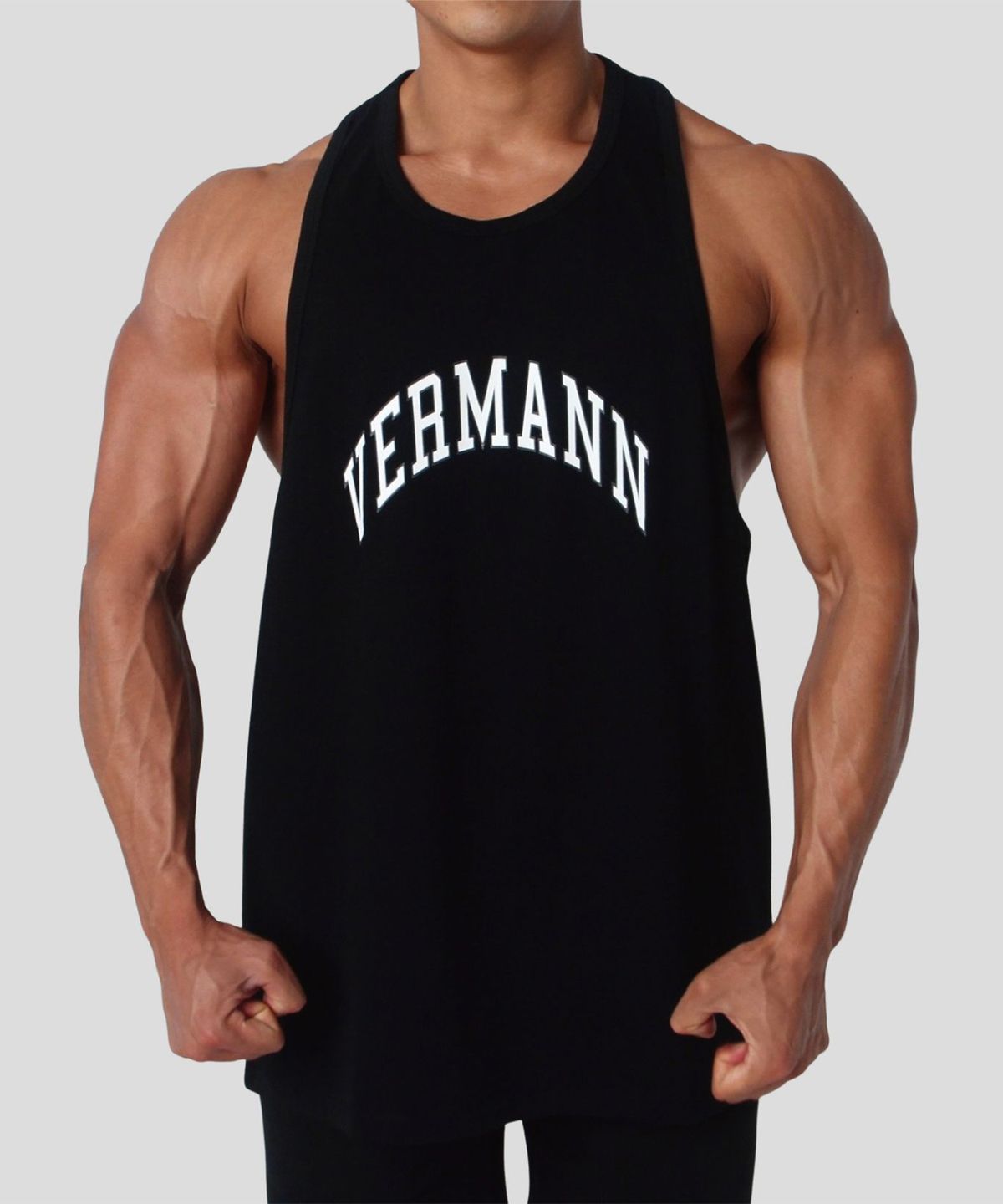 베르만 어패럴(VERMANN APPAREL) 라인로고 딥컷 나시 3colors