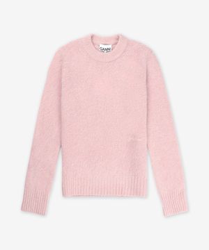 브러쉬 알파카 O넥 니트 - 핑크 / K2272868