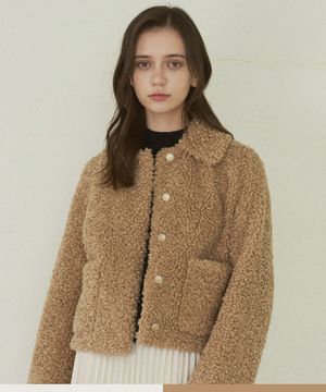 여성 칼간 카라 탈부착 퍼 자켓 [2 COLOR]_ZD4JK521