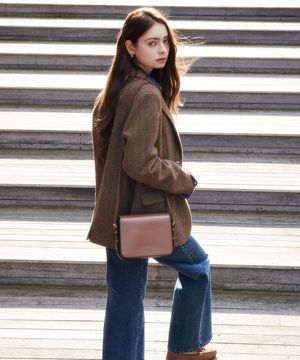 클래식 헤링본 일자핏 자켓