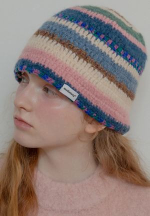 보헤미안 니트 햇 (핑크 믹스)