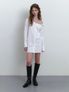 one off-shoulder shirts onepiece - white