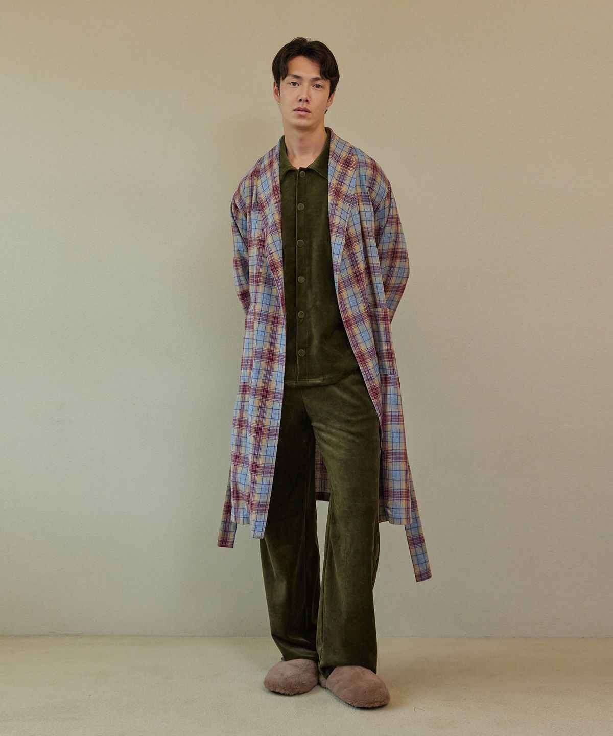 아템포(ATEMPO) CLASSIC LONG ROBE_whisper check (men)