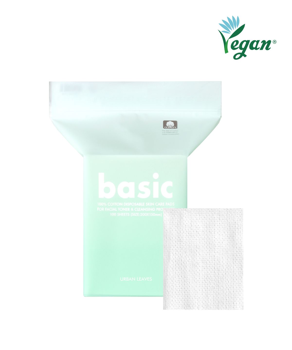 어반리브즈(URBAN LEAVES) 순면 일회용 해면 솜 basic(100매)×3개